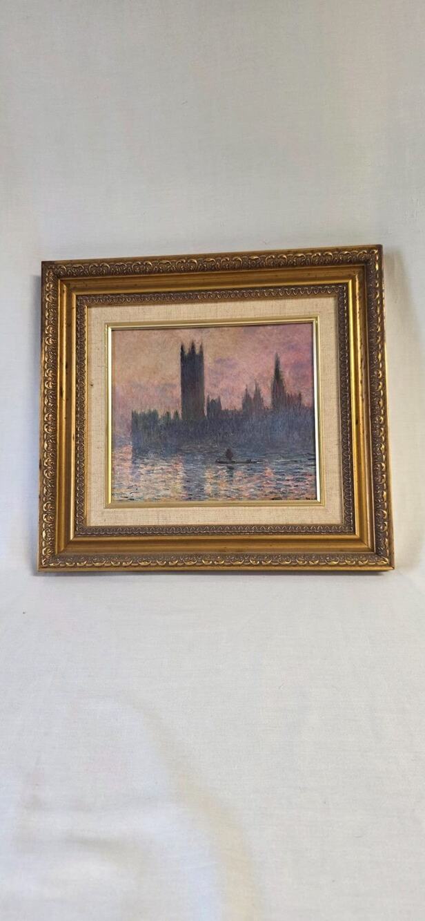 Monet Houses of Parliament Print Gold Frame London Impressionist